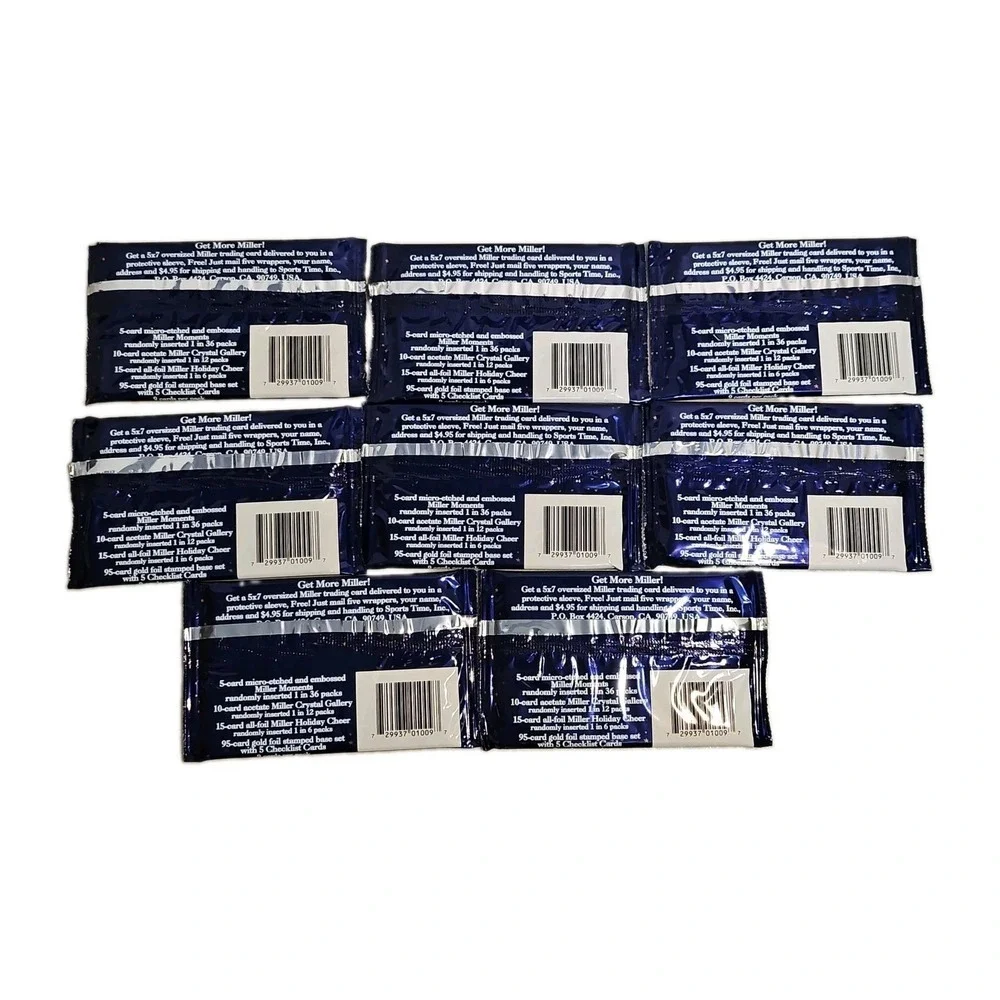1995 Miller Genuine Trading Cards Sealed Pack Lot Of 8